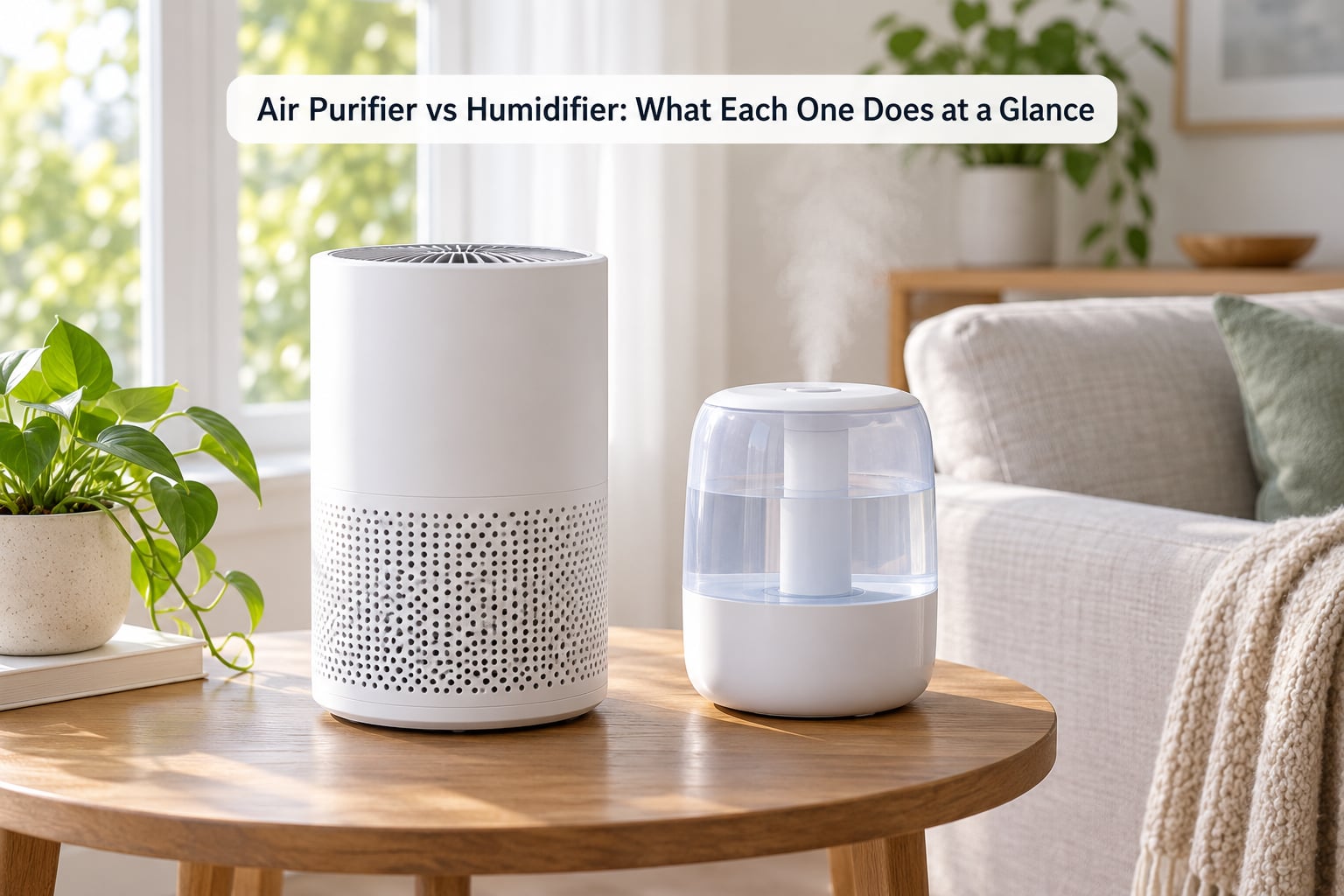 Air Purifier vs Humidifier: What Each One Does at a Glance
