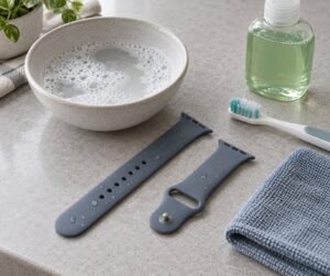 how to clean a silicone watch band