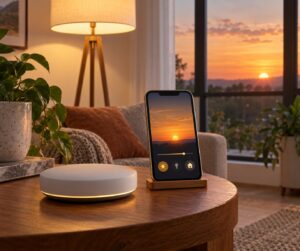 how to automate lights by sunset