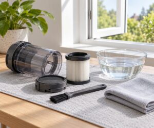 how to clean a cordless vacuum filter properly