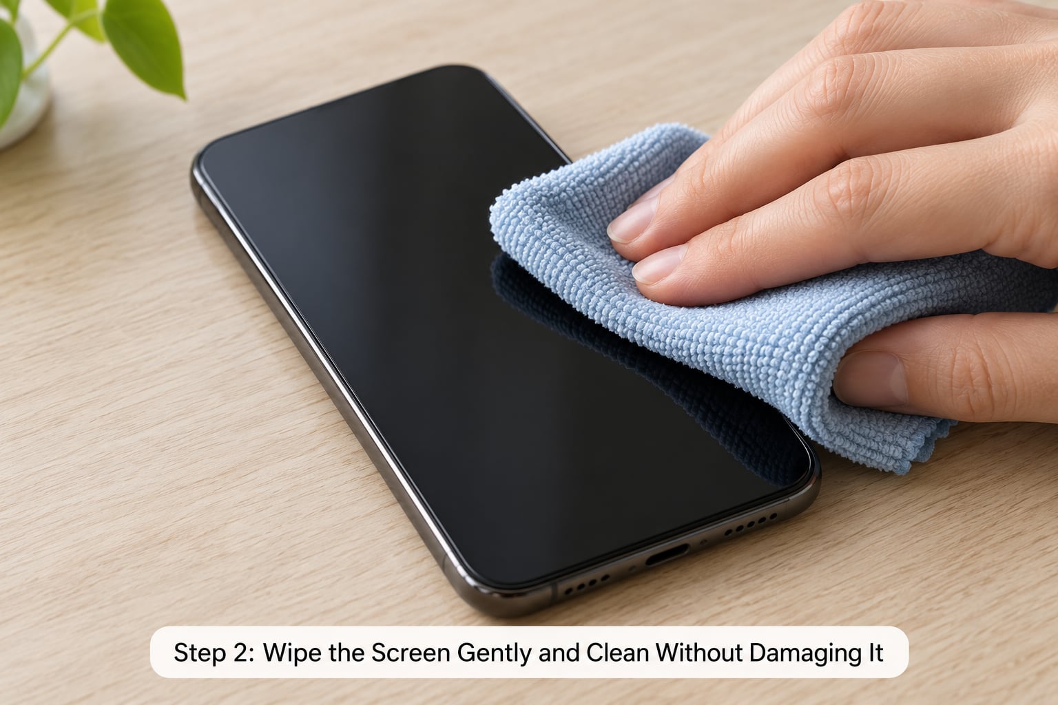 Step 2: Wipe the Screen Gently and Clean Without Damaging It