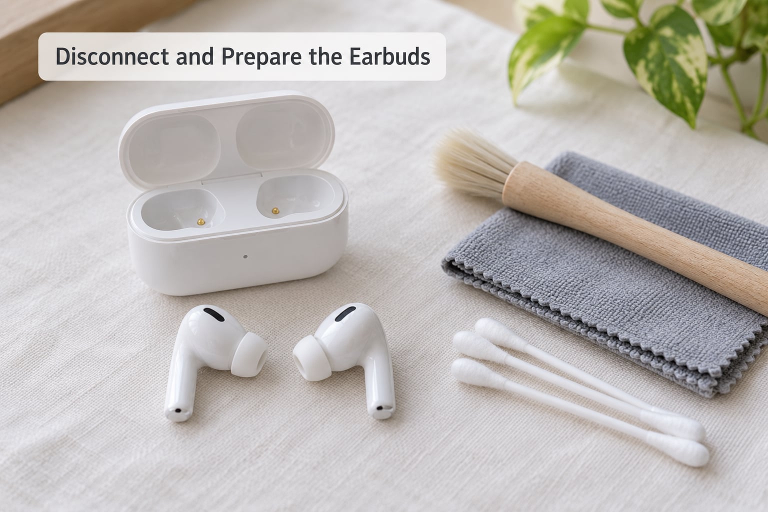 Disconnect and Prepare the Earbuds