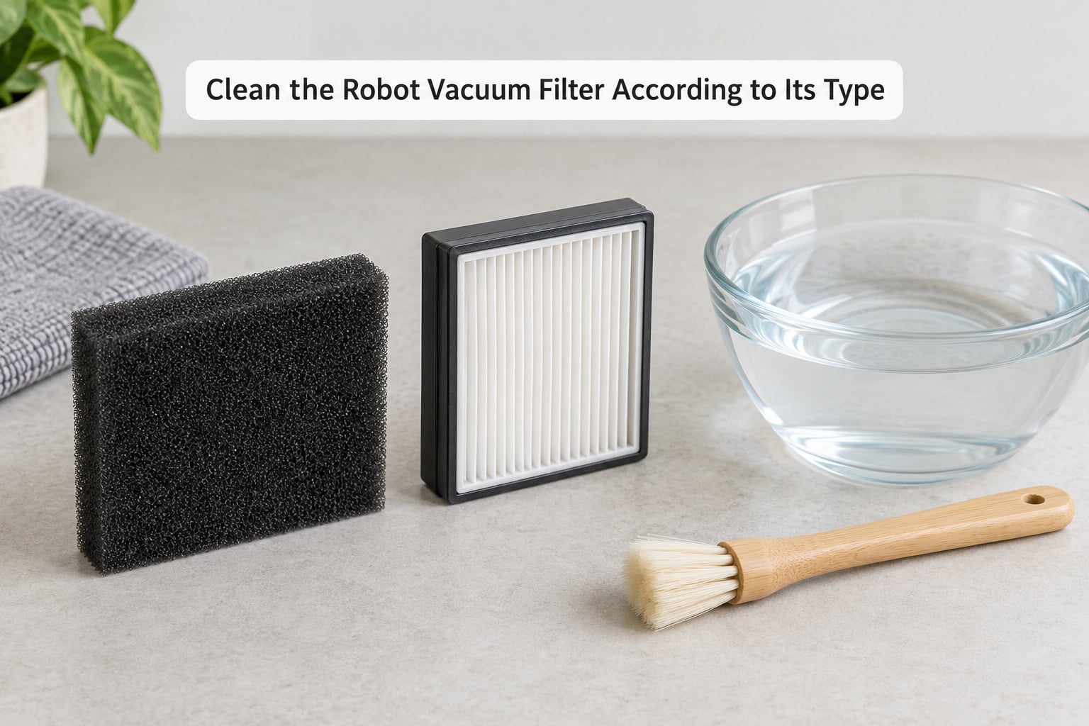 Clean the Robot Vacuum Filter According to Its Type