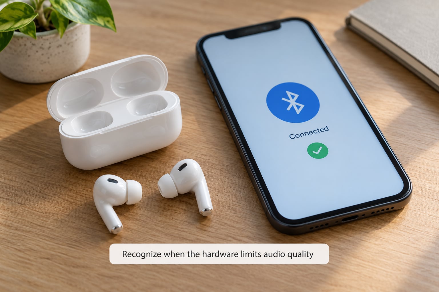 Recognize when the hardware limits audio quality
