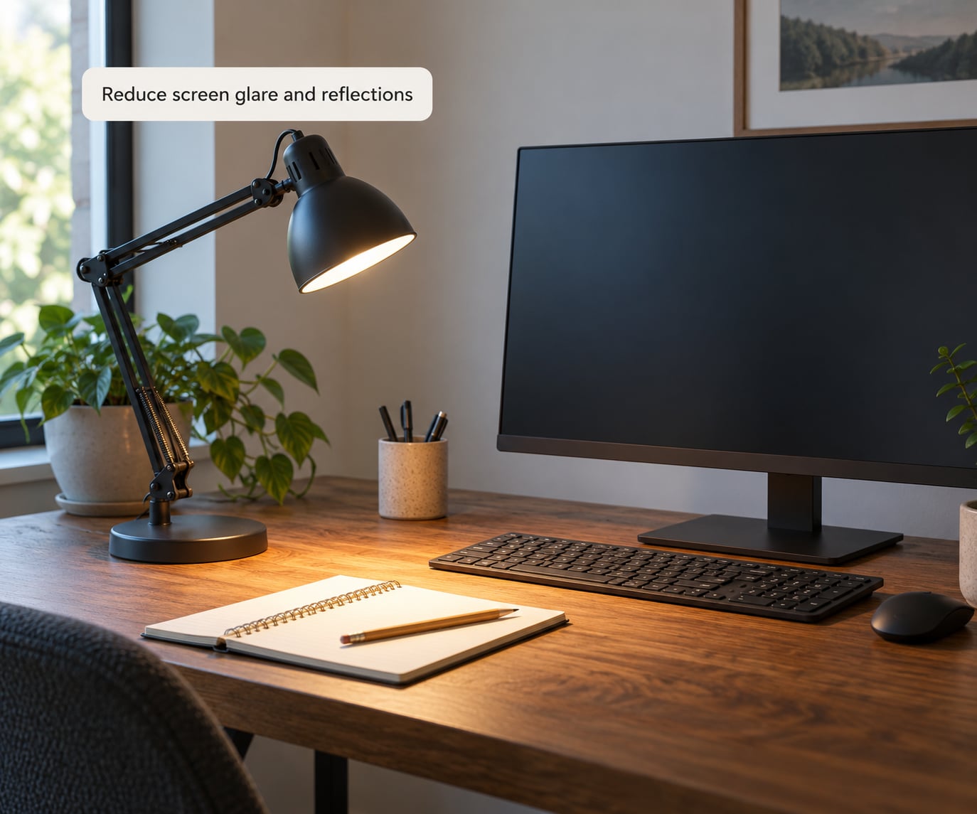 Reduce screen glare and reflections