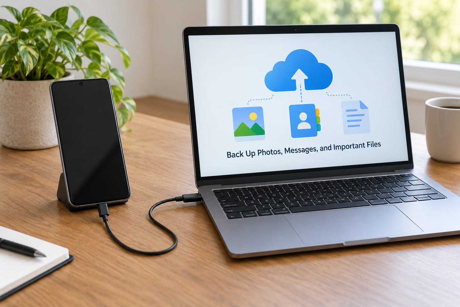 Back Up Photos, Messages, and Important Files