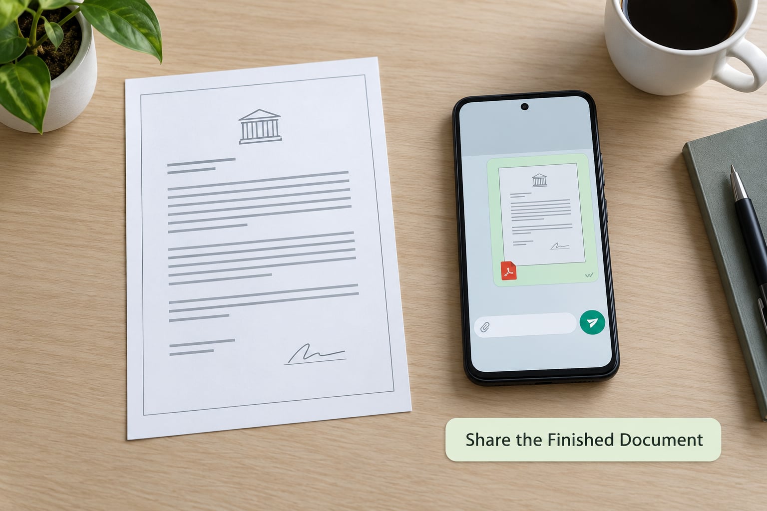 Share the Finished Document