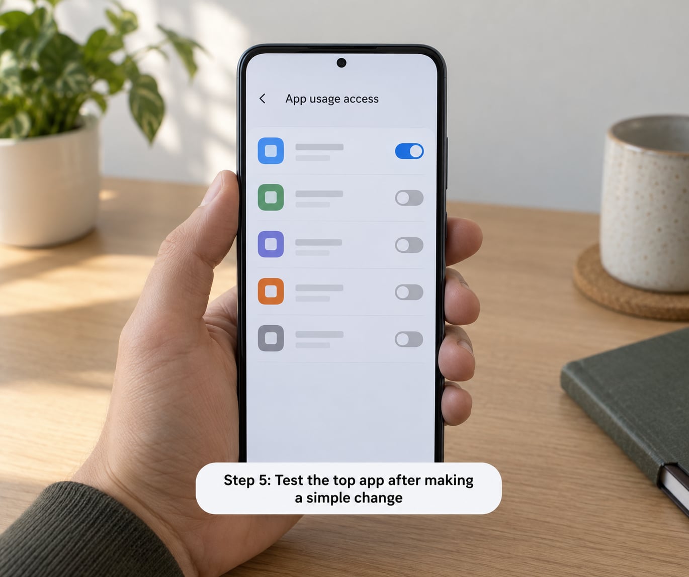 Step 5: Test the top app after making a simple change