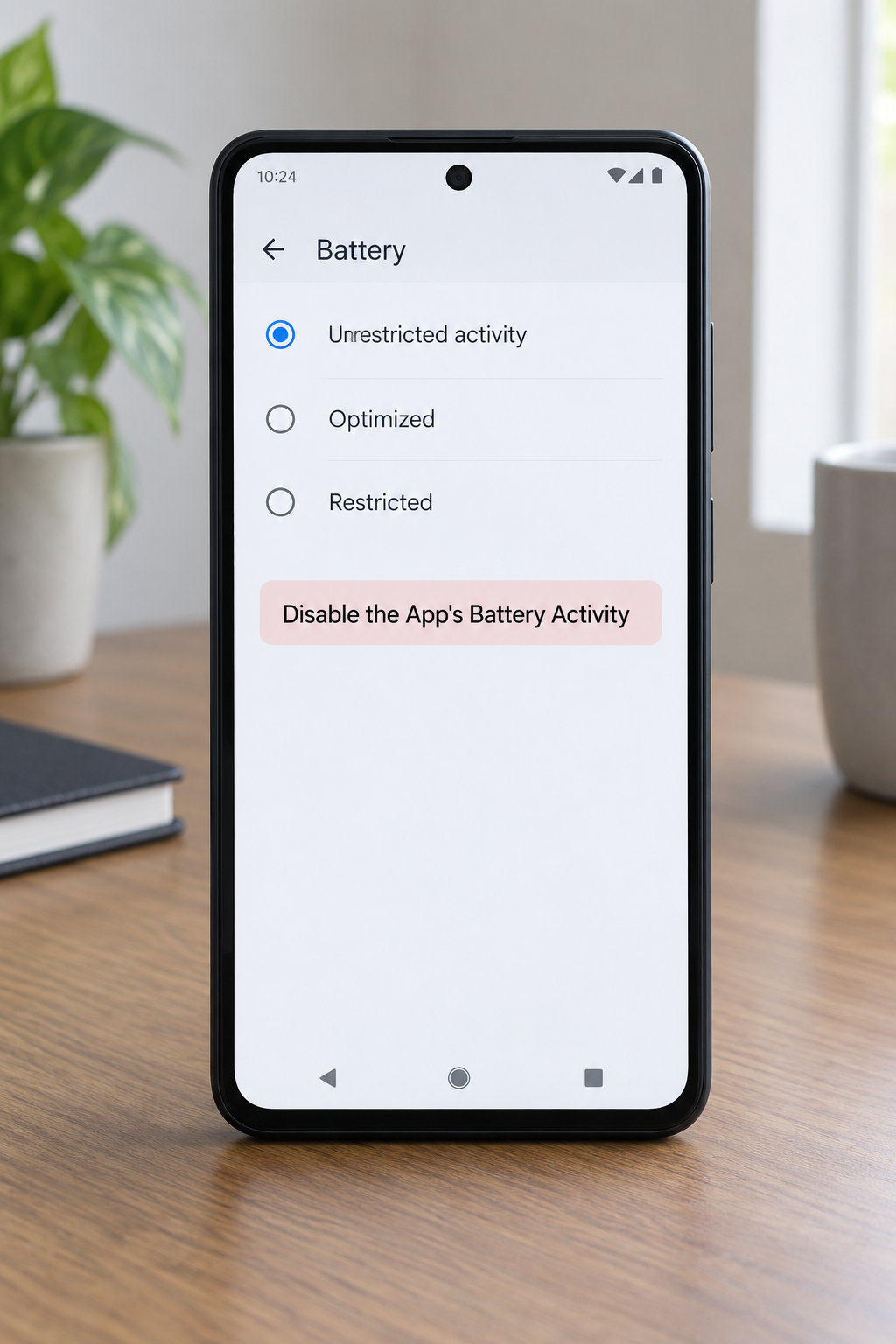 Disable the App's Battery Activity