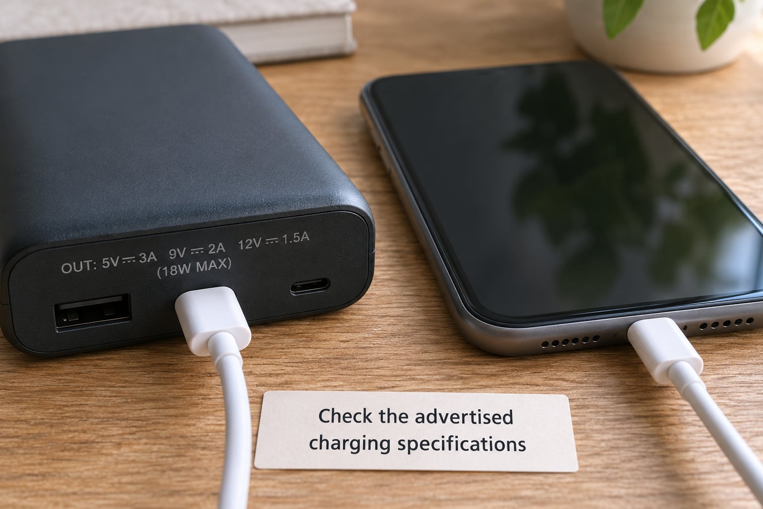 Check the advertised charging specifications