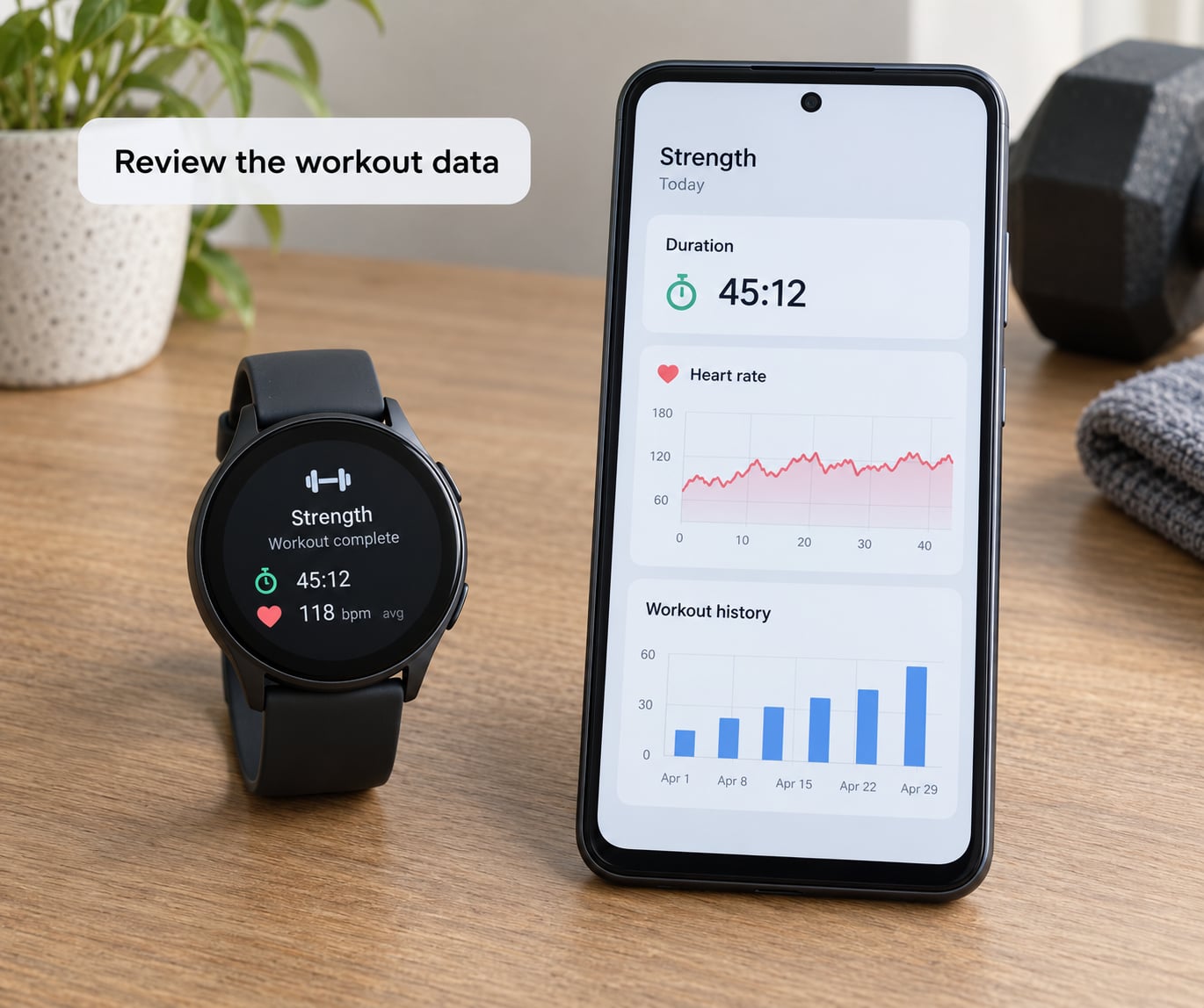Review the workout data
