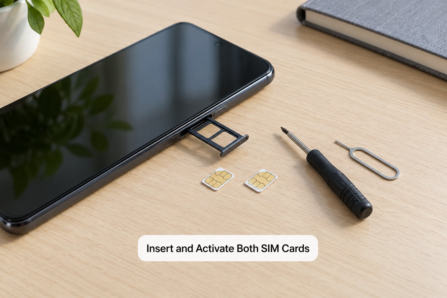 Insert and Activate Both SIM Cards