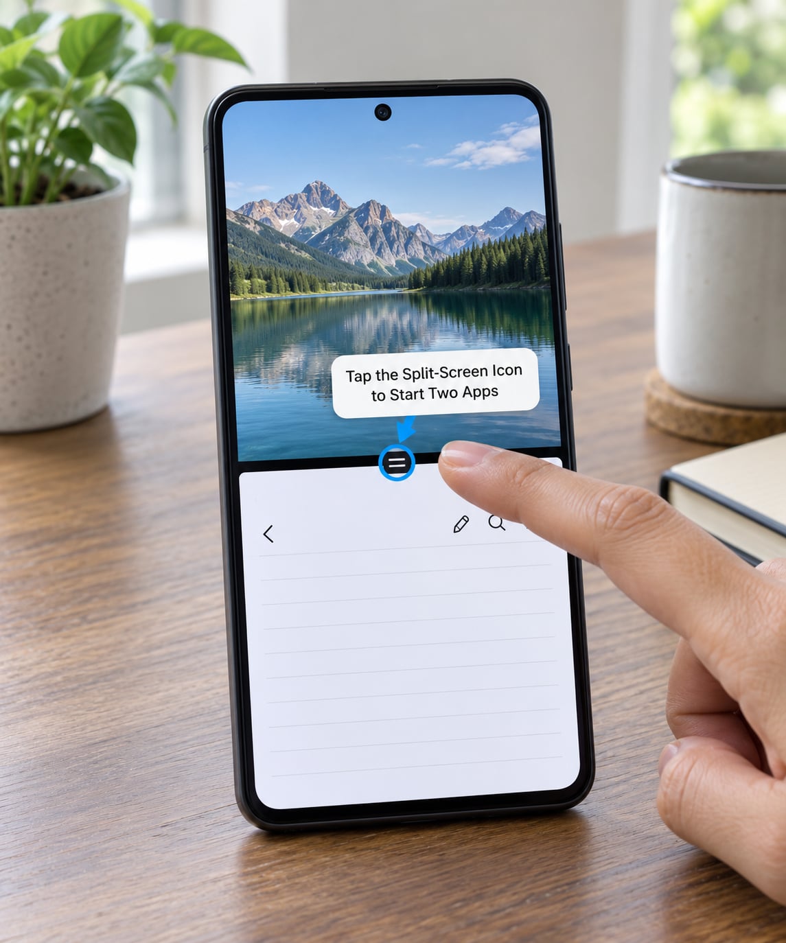 Tap the Split-Screen Icon to Start Two Apps