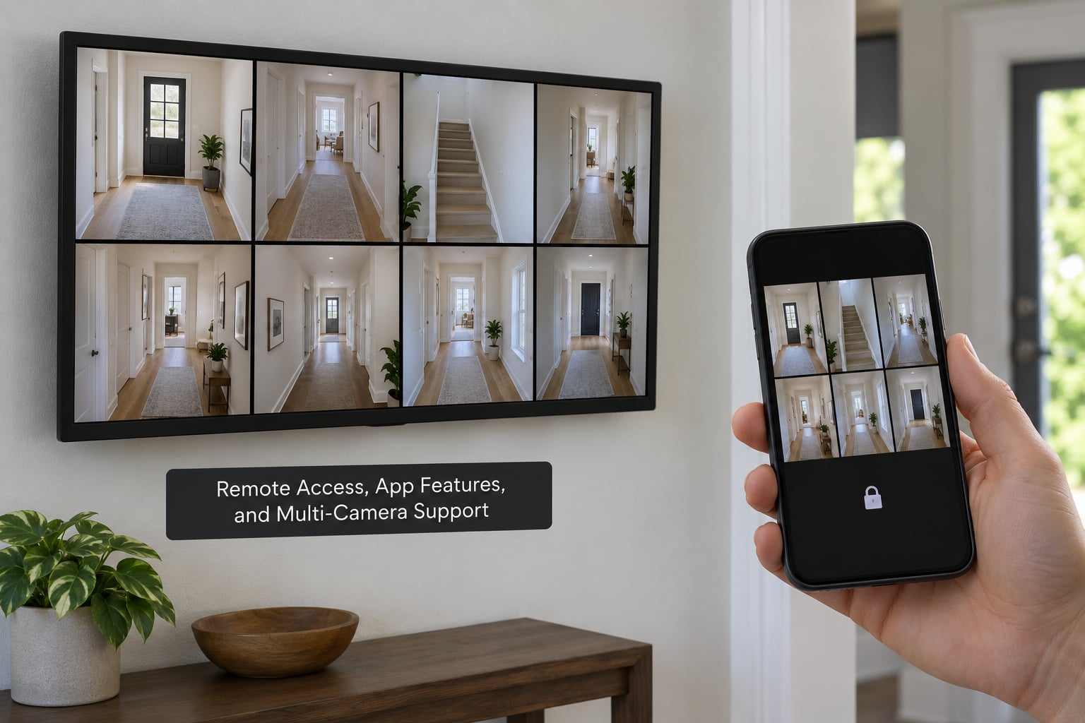Remote Access, App Features, and Multi-Camera Support