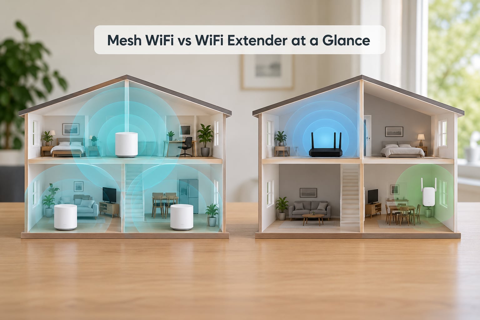 Mesh WiFi vs WiFi Extender at a Glance