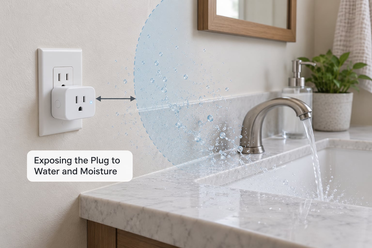Exposing the Plug to Water and Moisture