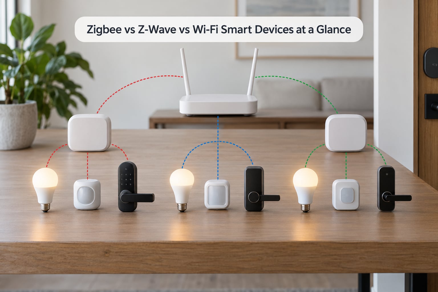 Zigbee vs Z-Wave vs Wi-Fi Smart Devices at a Glance